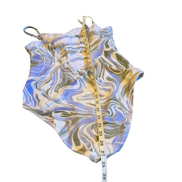 Hurley Women’s One-Piece Swimsuit Size Large – Marble Swirl Print, - Picture 7 of 11